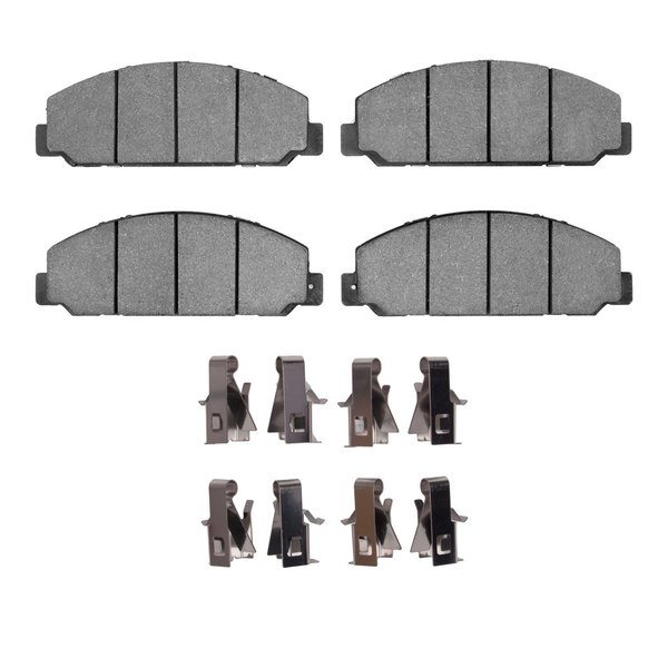 Dynamic Friction Co 5000 Advanced Brake Pads - Ceramic and Hardware Kit, Long Pad Wear, Rear 1551-1683-01